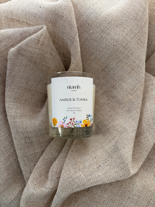 Amber and Tonka Soy Candle | Votive Candle